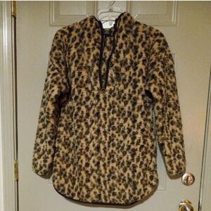 Athletic Works Woman Leopard Hoodie Sweater Size M